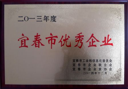 銅鼓仁和喜獲宜春市優(yōu)秀企業(yè)獎